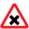 Dangerous warning sign to indicated road intersection - Test Pinoy