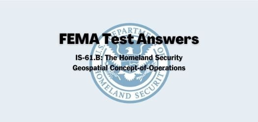FEMA IS-61B Test Answers