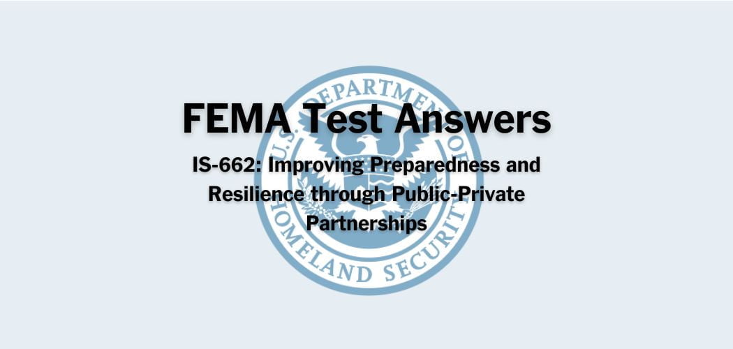 FEMA IS-662 Test Answers