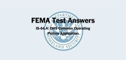 FEMA IS-64A Test Answers