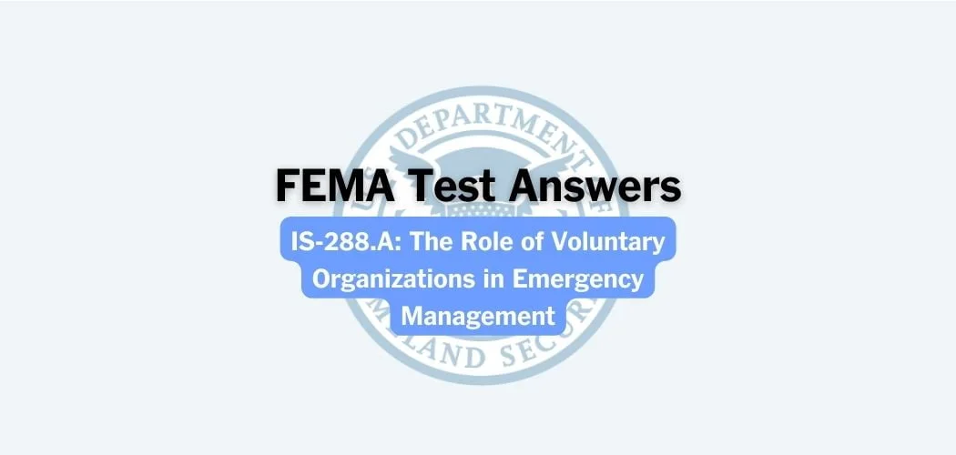 IS-288.A: The Role of Voluntary Organizations in Emergency Management