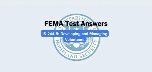 FEMA IS-244.B: Developing and Managing Volunteers