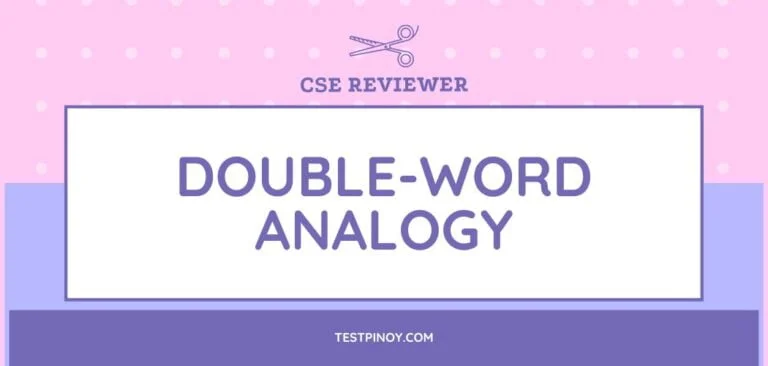 cse reviewer double word analogy