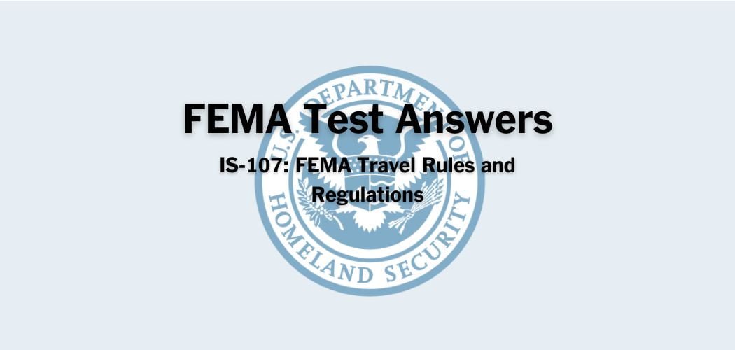 FEMA IS-107: Test Answers