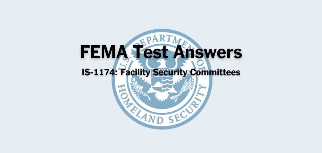 FEMA IS-1174 test answers