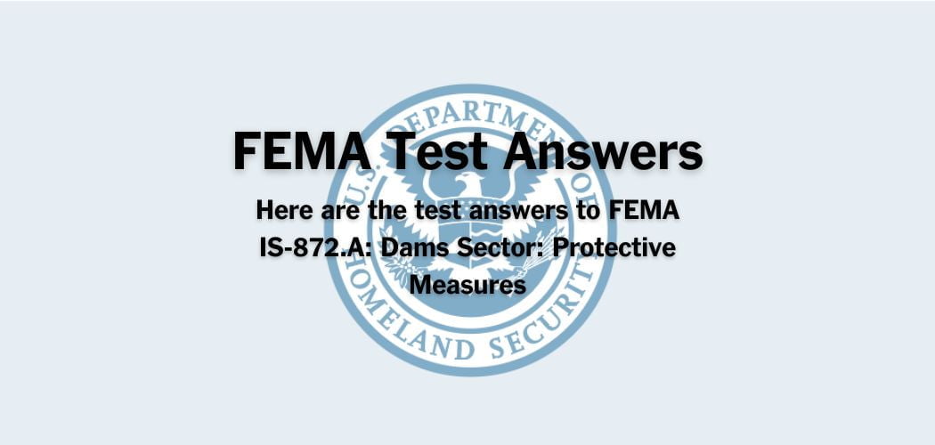 FEMA IS-872.A Test Answers