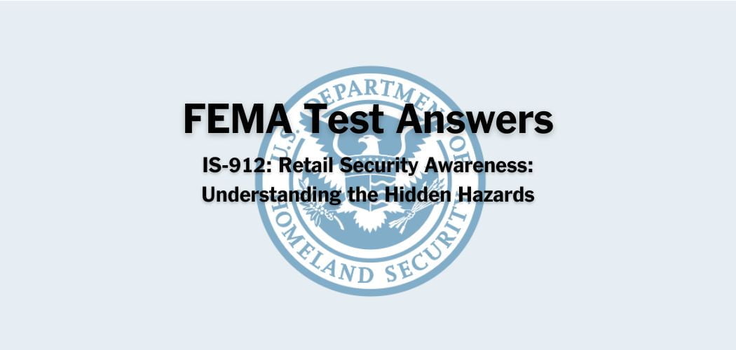 FEMA IS-912 test answers