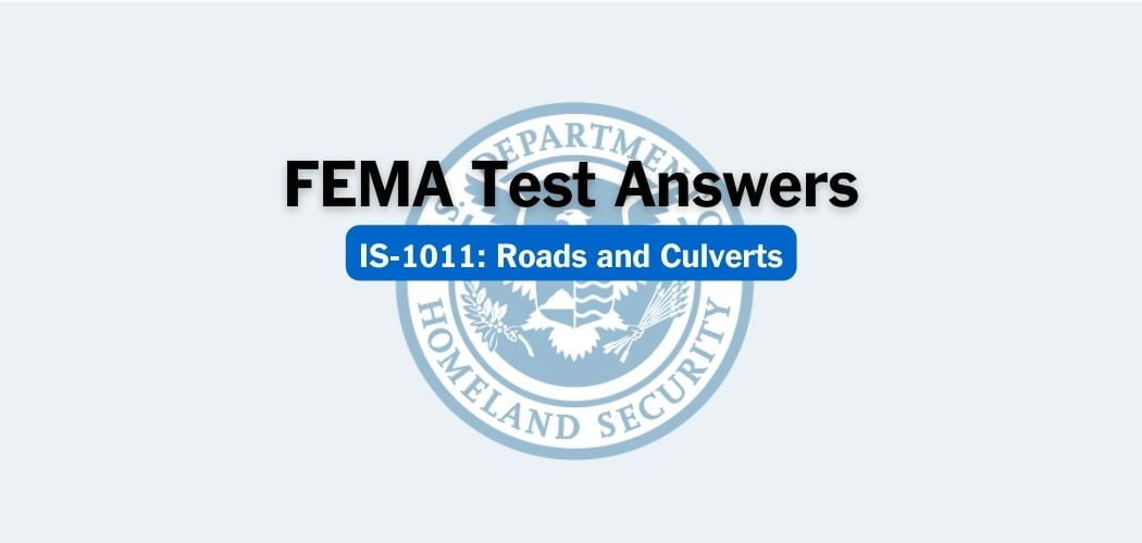 FEMA IS-1011 Test Answers