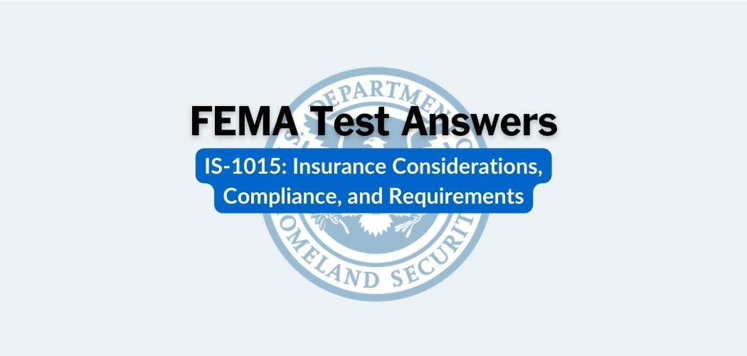 FEMA IS-1015 Test Answers