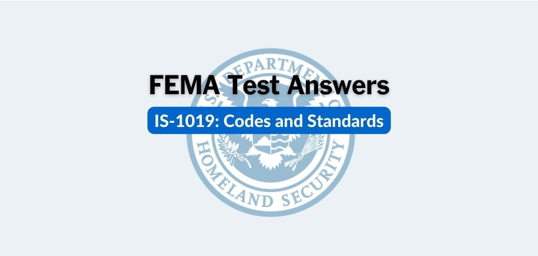 FEMA IS-1019 Test Answers