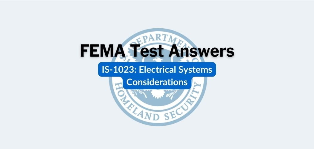 FEMA IS-1023 Test Answers