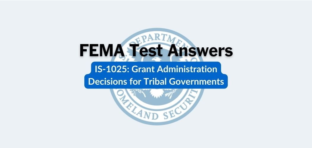 FEMA IS-1025 Test Answers