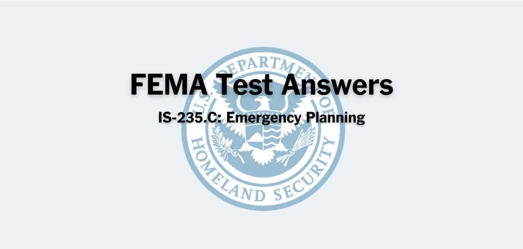 FEMA IS-235.C Test Answers