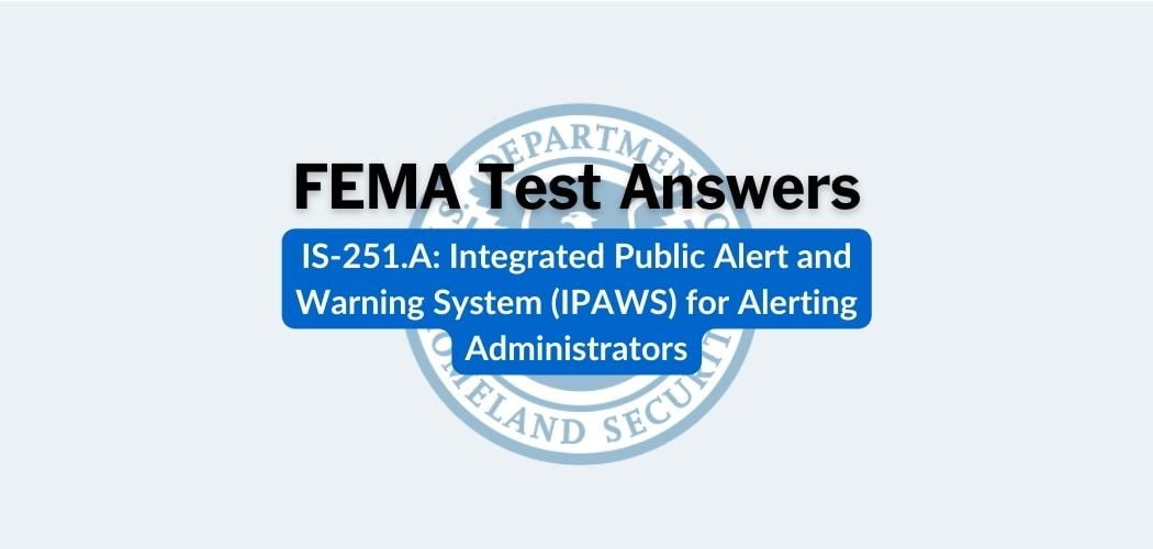 FEMA IS-251 Test Answers