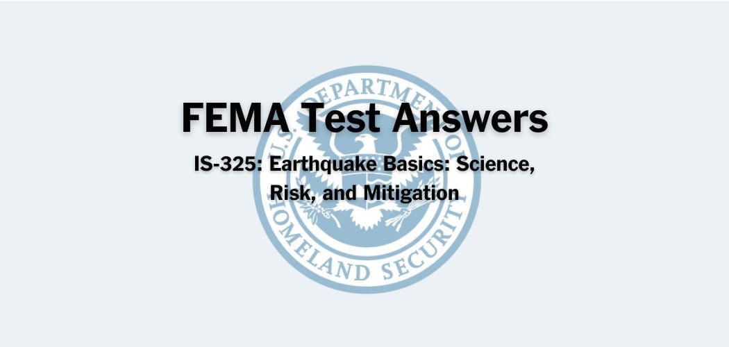 FEMA IS-325 test answers