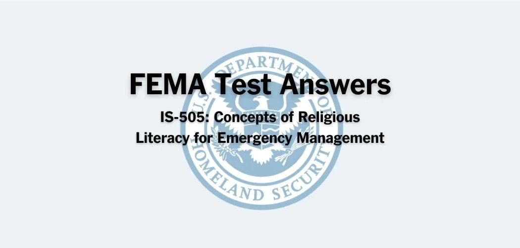 FEMA IS-505 Test Answers