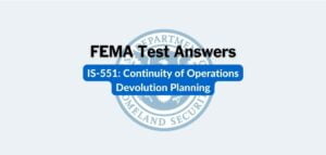 FEMA IS-551 Test Answers