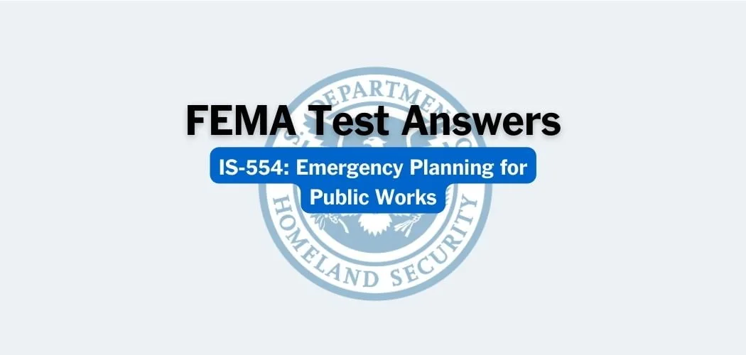 FEMA IS-554 Test Answers