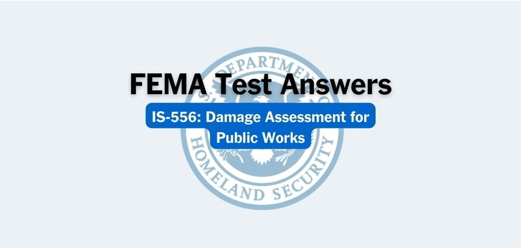 FEMA IS-556 Test Answers