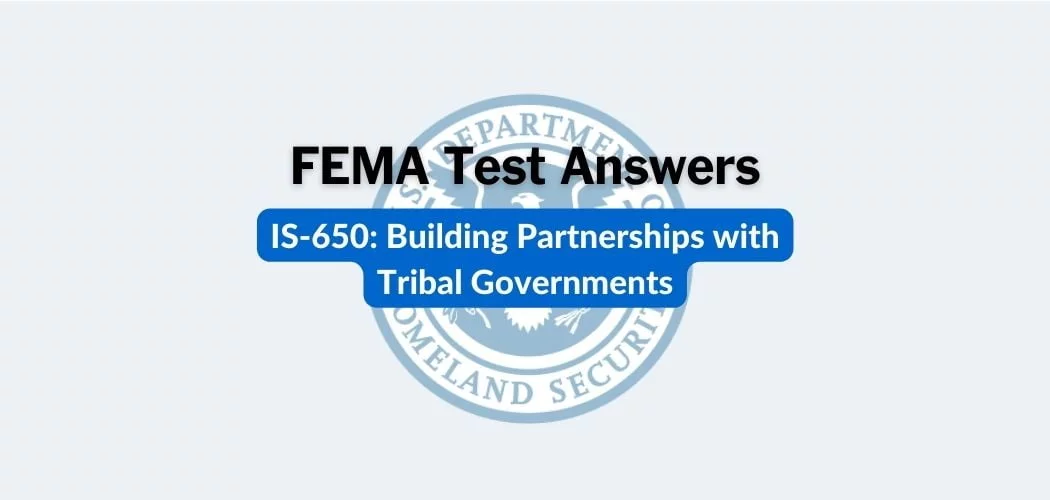 FEMA IS-650 Test Answers
