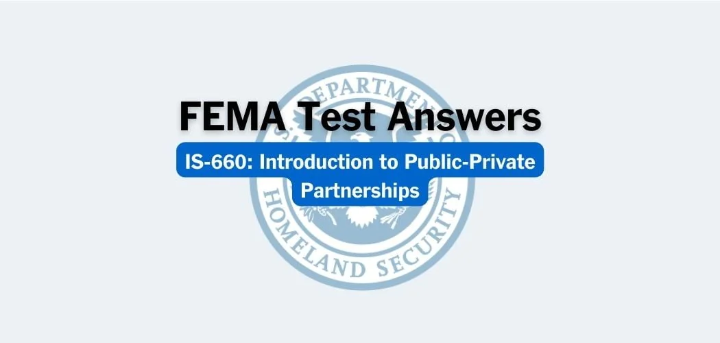 FEMA IS-660 Test Answers