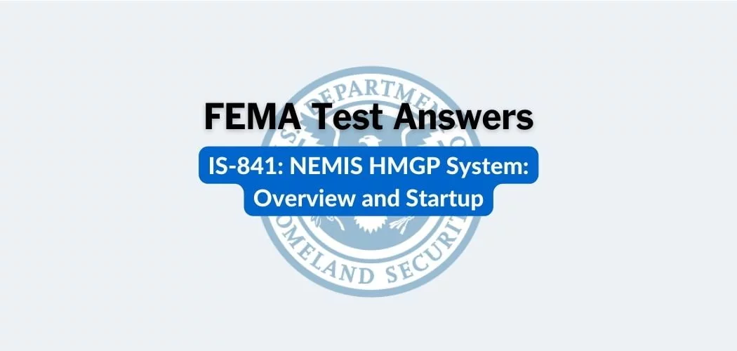 FEMA IS-841 Test Answers