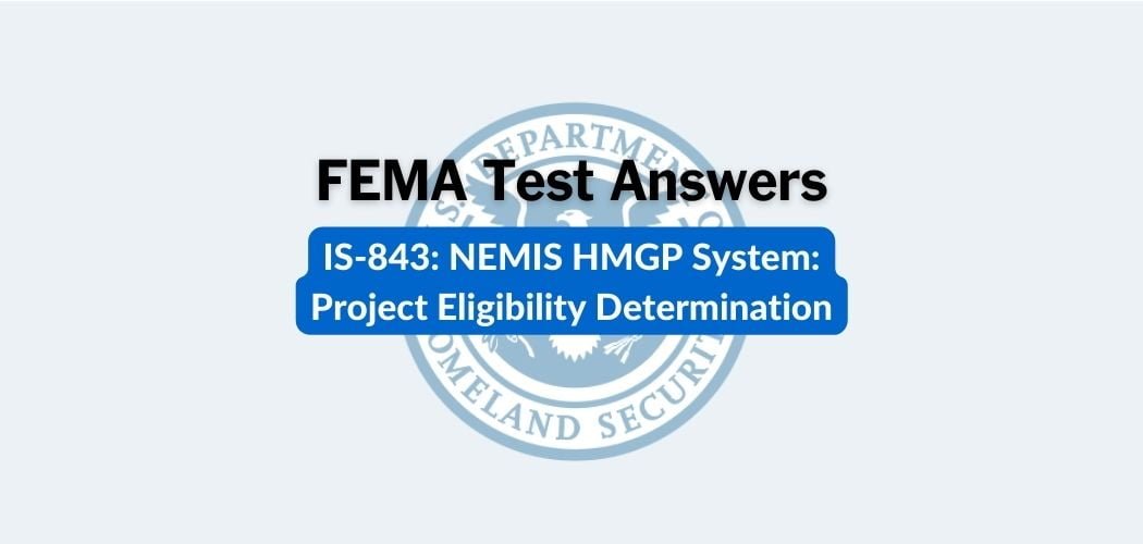 FEMA IS-843 Test Answers