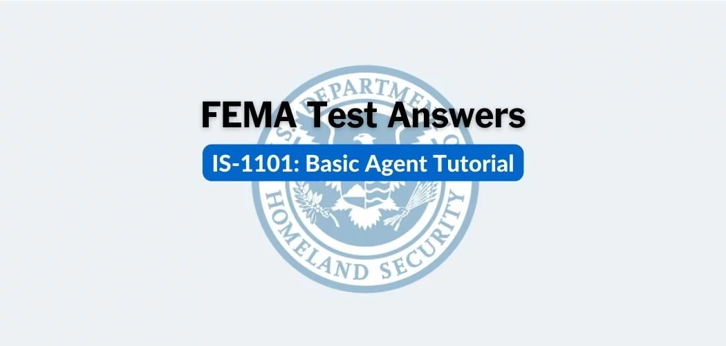 FEMA IS-1101 Test Answers
