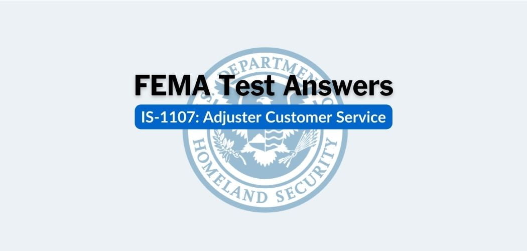 FEMA IS-1107 Test Answers