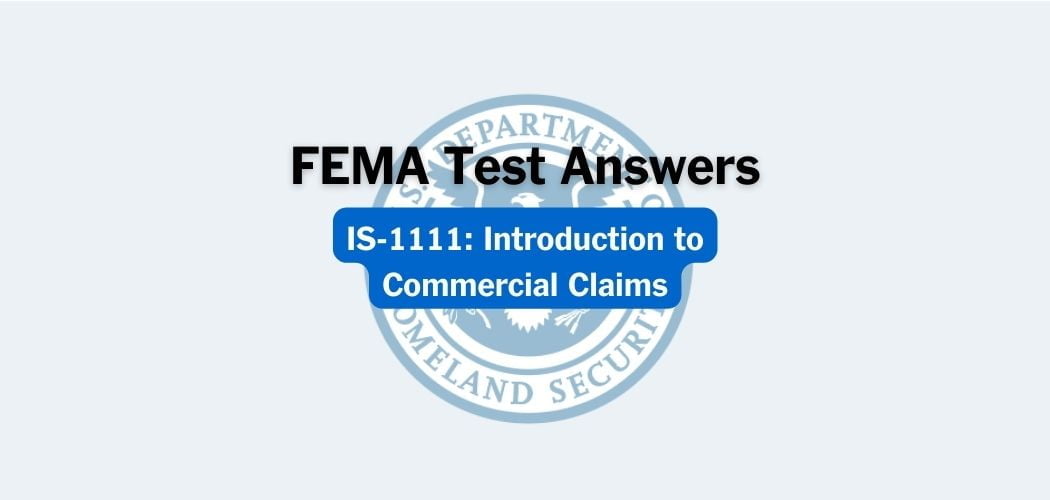 FEMA IS-1111 Test Answers