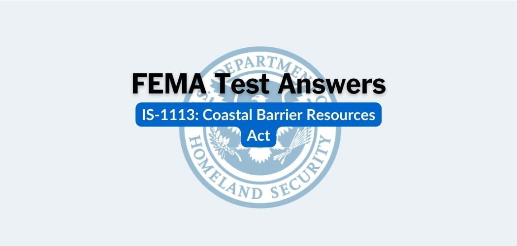 FEMA IS-1113 Test Answers