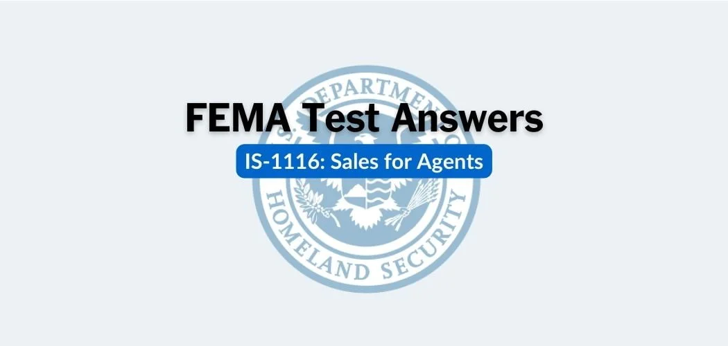 FEMA IS-1116 Test Answers