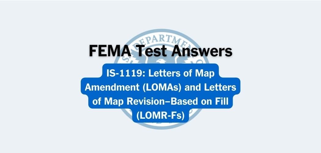 FEMA IS-1119 Test Answers