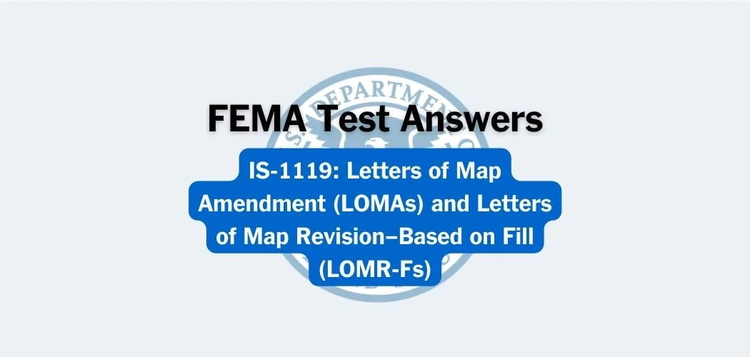 FEMA IS-1119 Test Answers