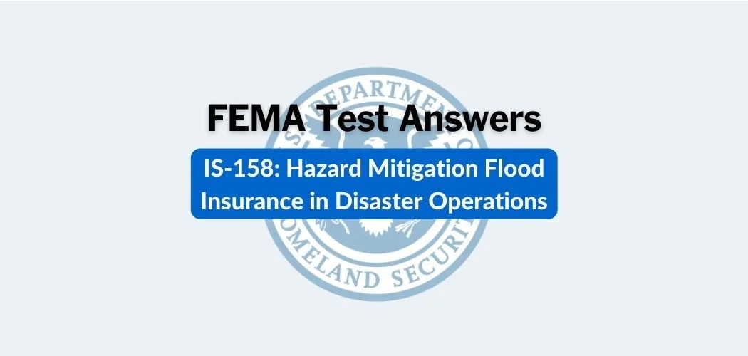 FEMA IS-158 Test Answers