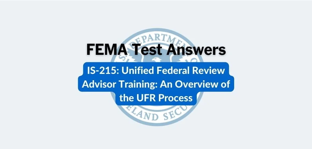FEMA IS-215 Test Answers