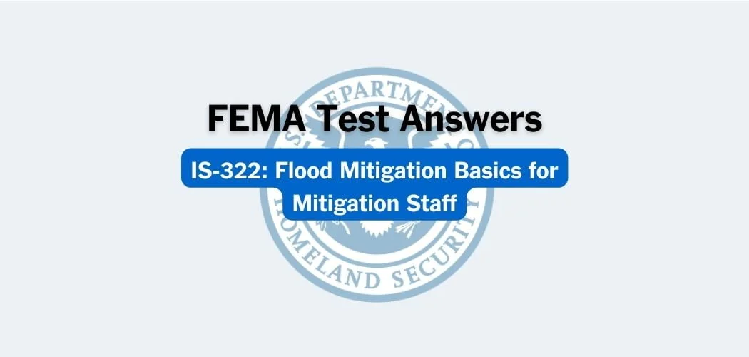 FEMA IS-322 Test Answers
