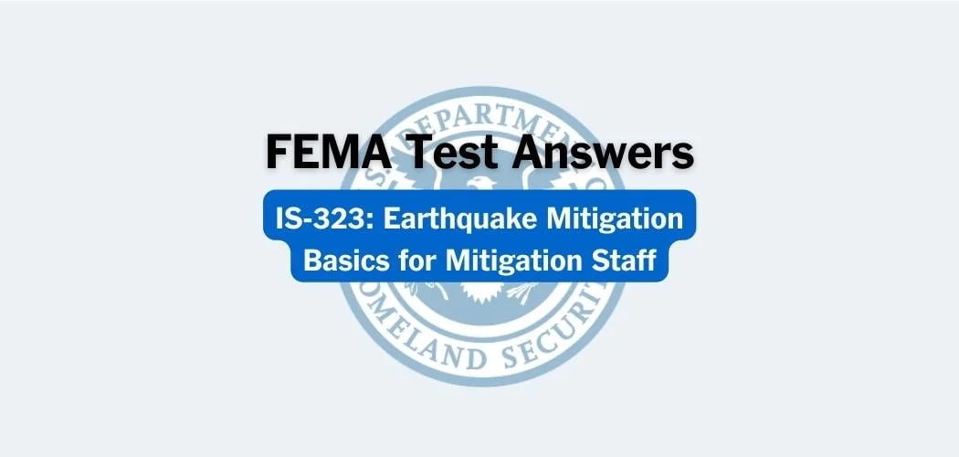 FEMA IS-323 Test Answers