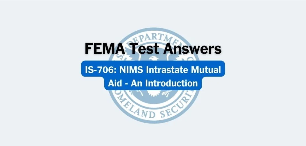 FEMA IS-706 Test Answers