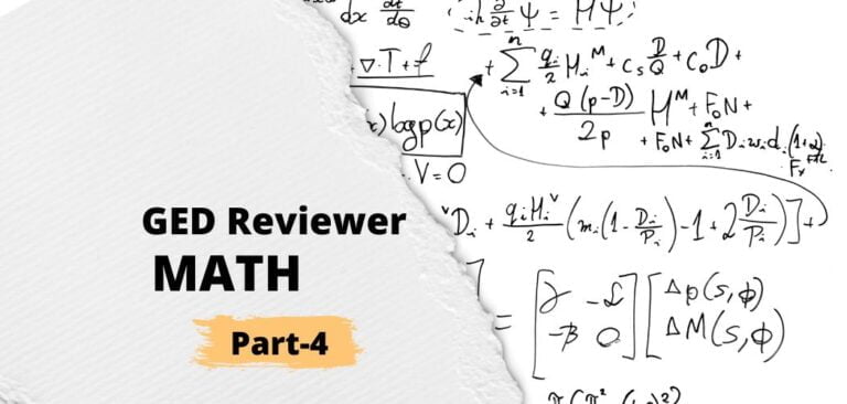 GED Math Reviewer, pt. 4
